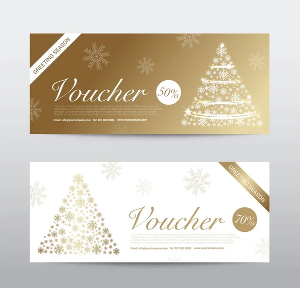 Christmas Gift Voucher Coupon Discount, Background abstract, Vector illustration — Stock Vector