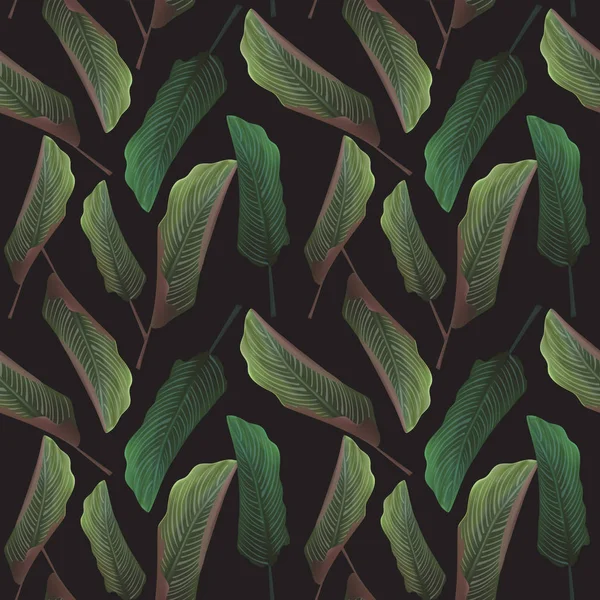 Seamless Pattern Tropical leaf nature background, logo banner voucher, spring summer tropical, vector illustration — Stock Vector