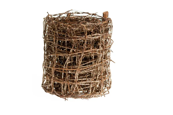 Christmas ornament basket — Stock Photo, Image