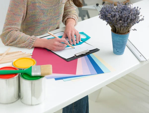 Werken in kleur ruimte — Stockfoto