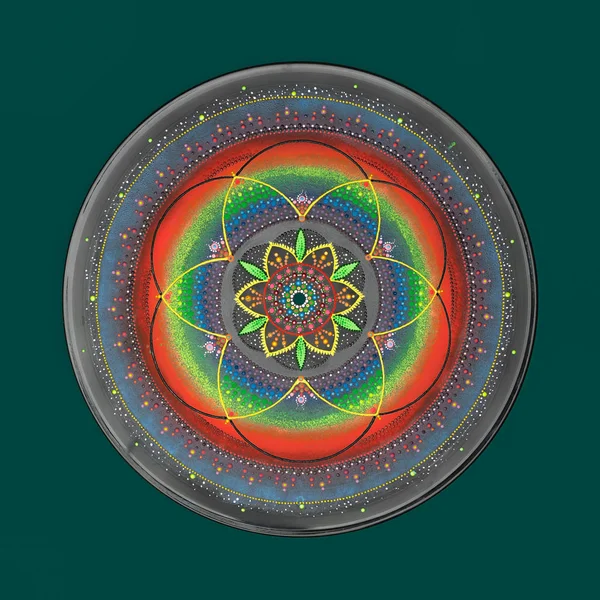 Vacker handmålad Mandala — Stockfoto