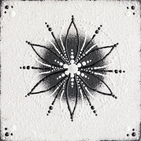 Monochrome seed of life symbol — Stock Photo, Image