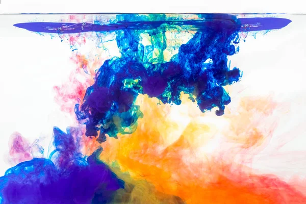 Mix colours in water — Stock Photo, Image