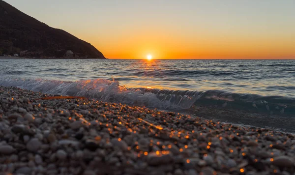 Agios Ioannis naplemente — Stock Fotó