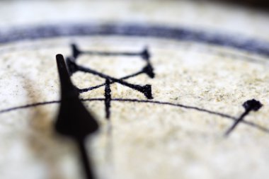 zaman kavramı eski bir saat el ile