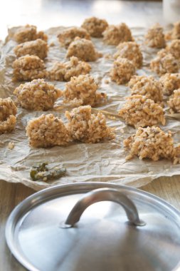 ham arancini kızarmış hazır