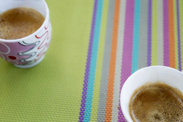 Italienischer Kaffee Espresso. flache Lage — Stockfoto