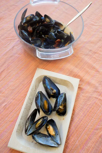 Cozze pepate o cozze impepata — Foto Stock