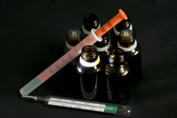 Tratamento e investigação da gripe e vacinas — Fotografia de Stock