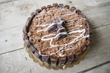 kek kakao ve çikolata fondan