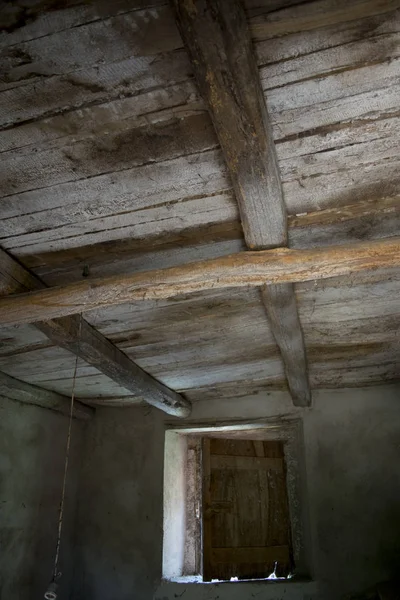 Wooden beams of an old ceiling — Stock Photo, Image