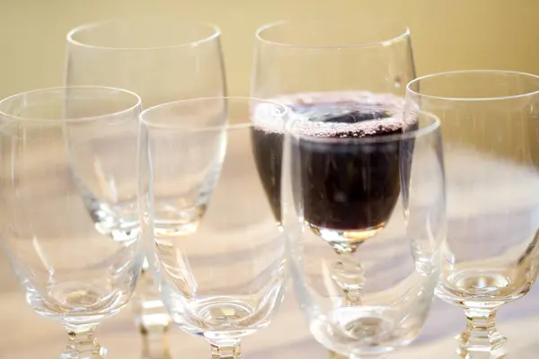 Beber vino tinto — Foto de Stock