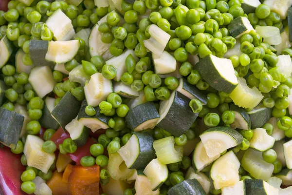 Close up van minestrone van groenten — Stockfoto