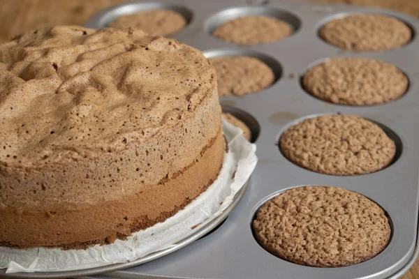Muffins en chocoladecake — Stockfoto