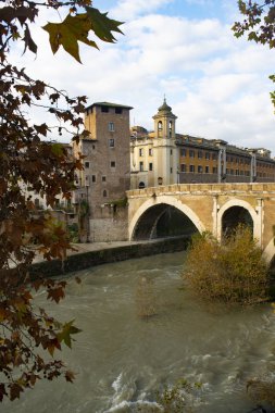 Roma 'da sublicio köprüsü ve tiber nehri
