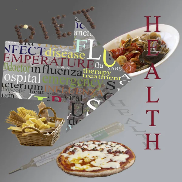 Concept Van Bescherming Van Gezondheid Met Een Gezonde Voeding — Stockfoto