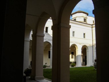 Kuzey Lazio 'daki Farfa Abbey Manastırı           