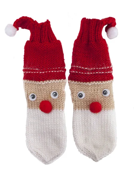 Christmas Socks White Bakground — Stock Photo, Image