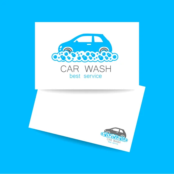 Templat Logo Mobil Cuci - Stok Vektor