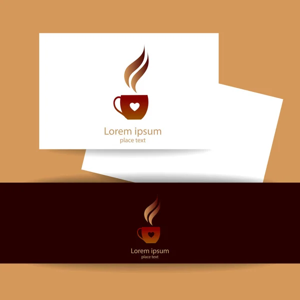 Modelo de logotipo café —  Vetores de Stock