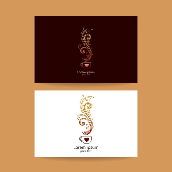 Modelo de logotipo café —  Vetores de Stock