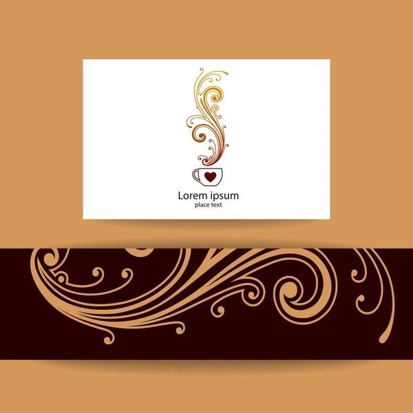 コーヒーのロゴのテンプレート — ストックベクタ
