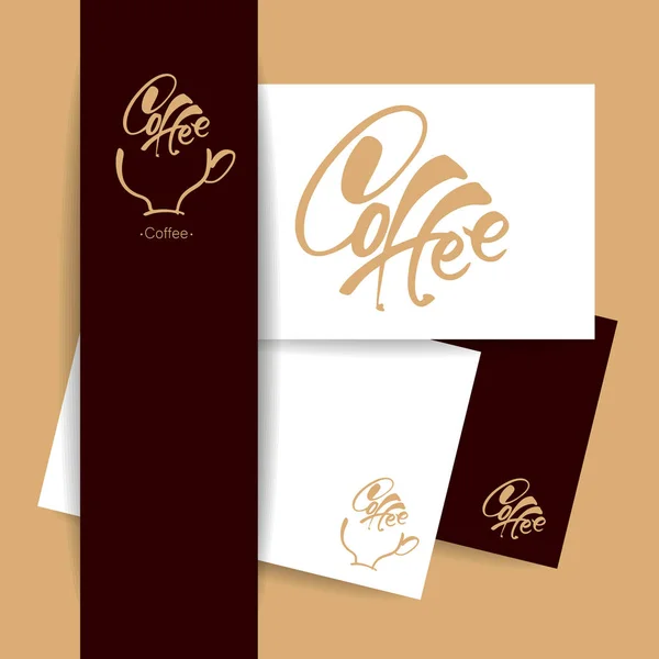 Kaffe logotyp mall — Stock vektor