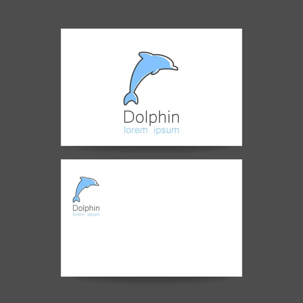 Delfin logó sablon — Stock Vector