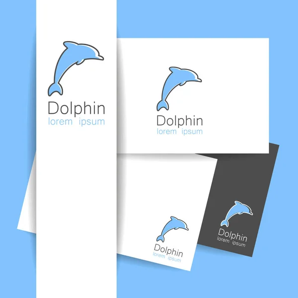 Vorlage Delphin-Logo — Stockvektor