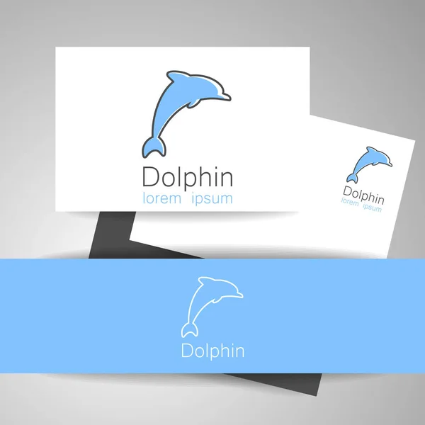 Modelo de logotipo golfinho —  Vetores de Stock