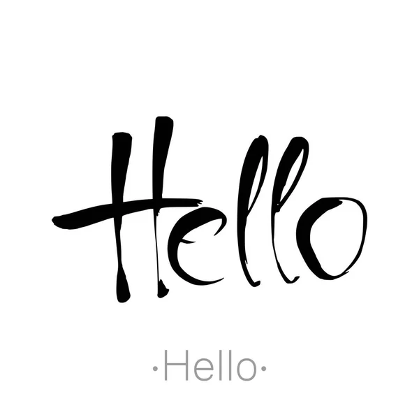 Hola letras handdraw — Vector de stock