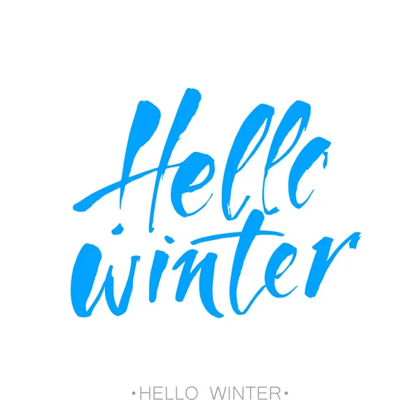 Bonjour lettrage d'hiver — Image vectorielle