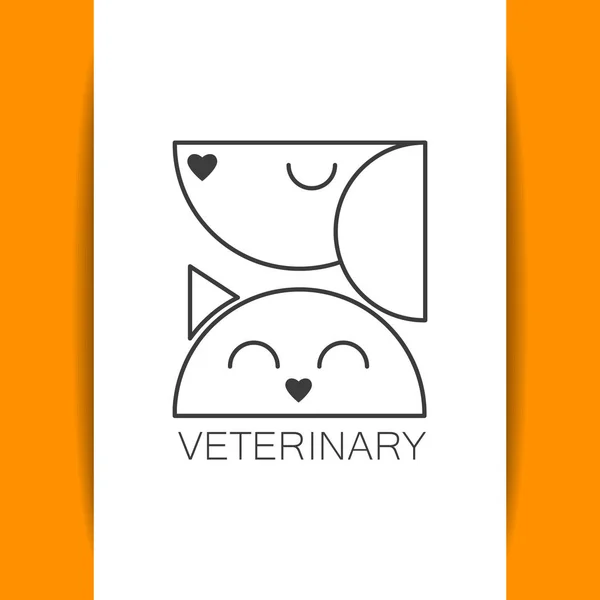 Veterinary clinic template — Stock Vector