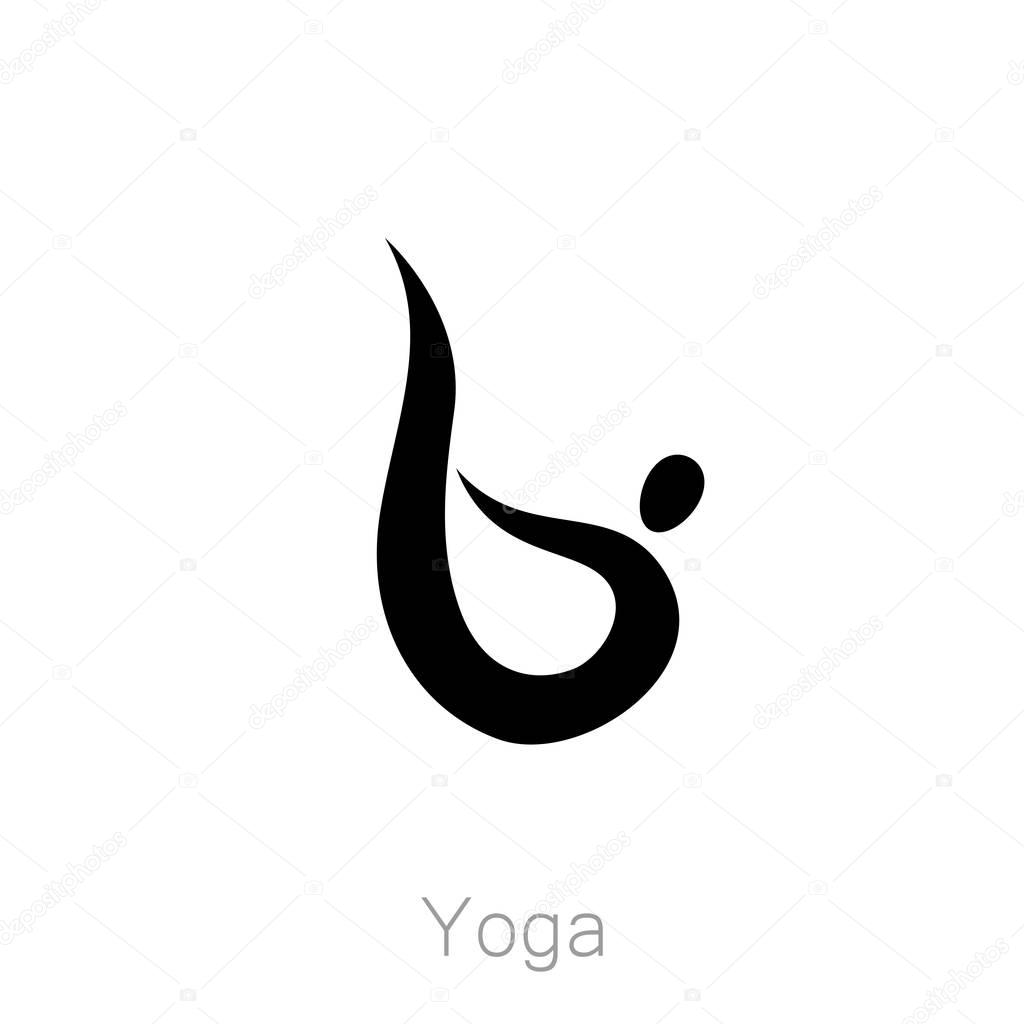 Yoga exercise. Design for Yoga class, yoga center, yoga studio, yoga logo. Vector of yoga illustration.
