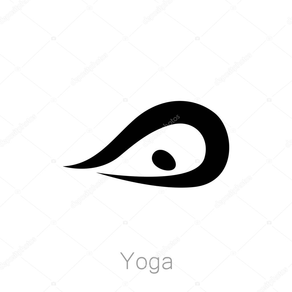 Yoga exercise. Design for Yoga class, yoga center, yoga studio, yoga logo. Vector of yoga illustration.