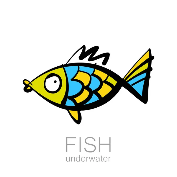 Fish logo template. Creative vector symbol of fishing club or online