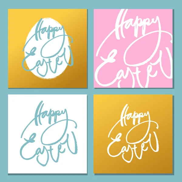 Happy easter cards set — Stock Vector