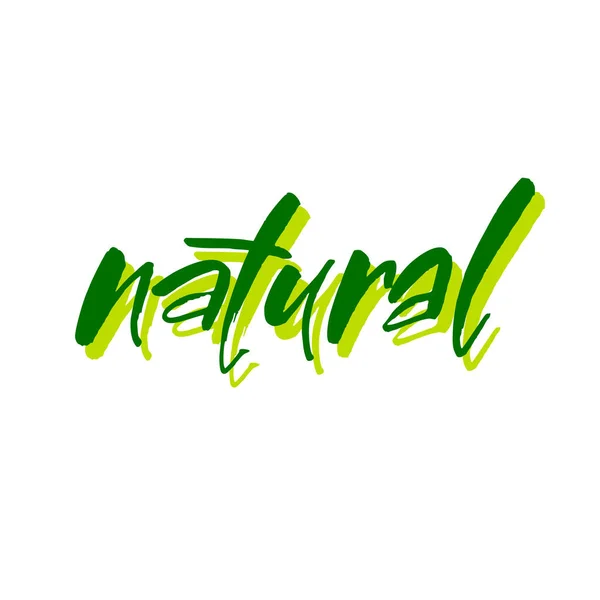 Natural lettering template — Stock Vector