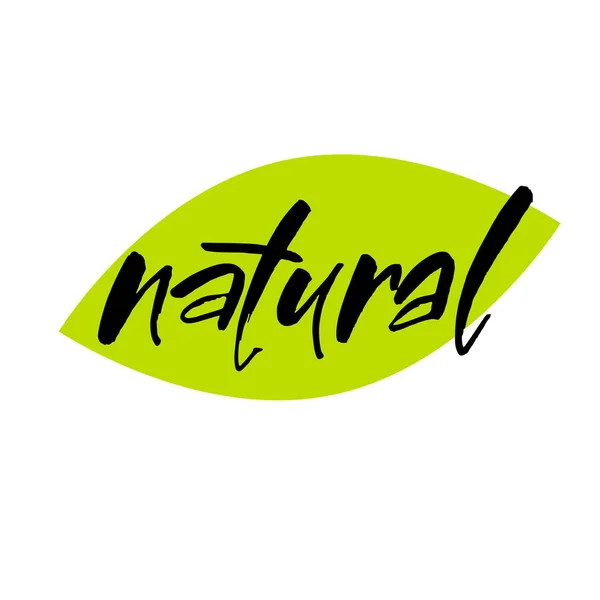 Natural lettering template — Stock Vector