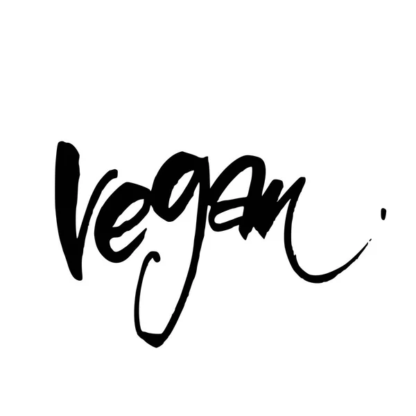 Vegan belettering sjabloon — Stockvector