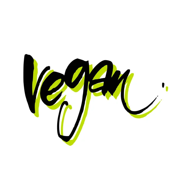 Vegan belettering sjabloon — Stockvector