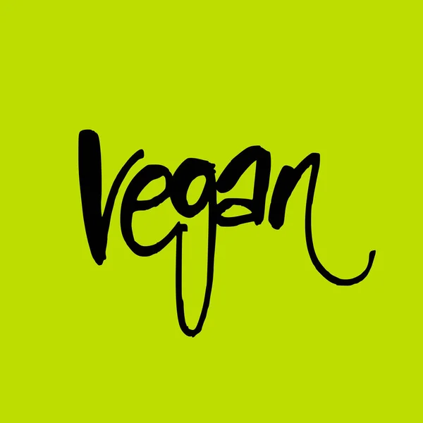 Vegan belettering sjabloon — Stockvector