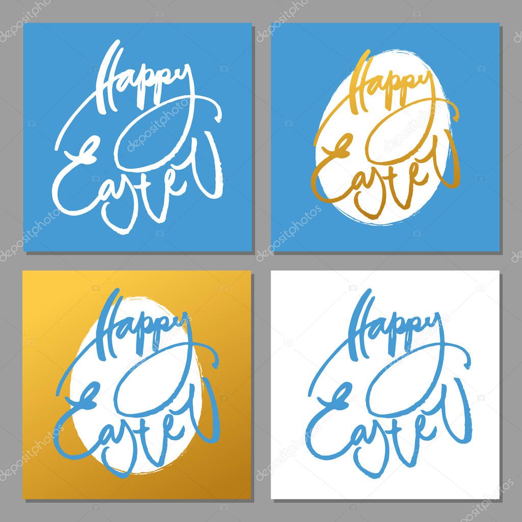 happy easter cards set