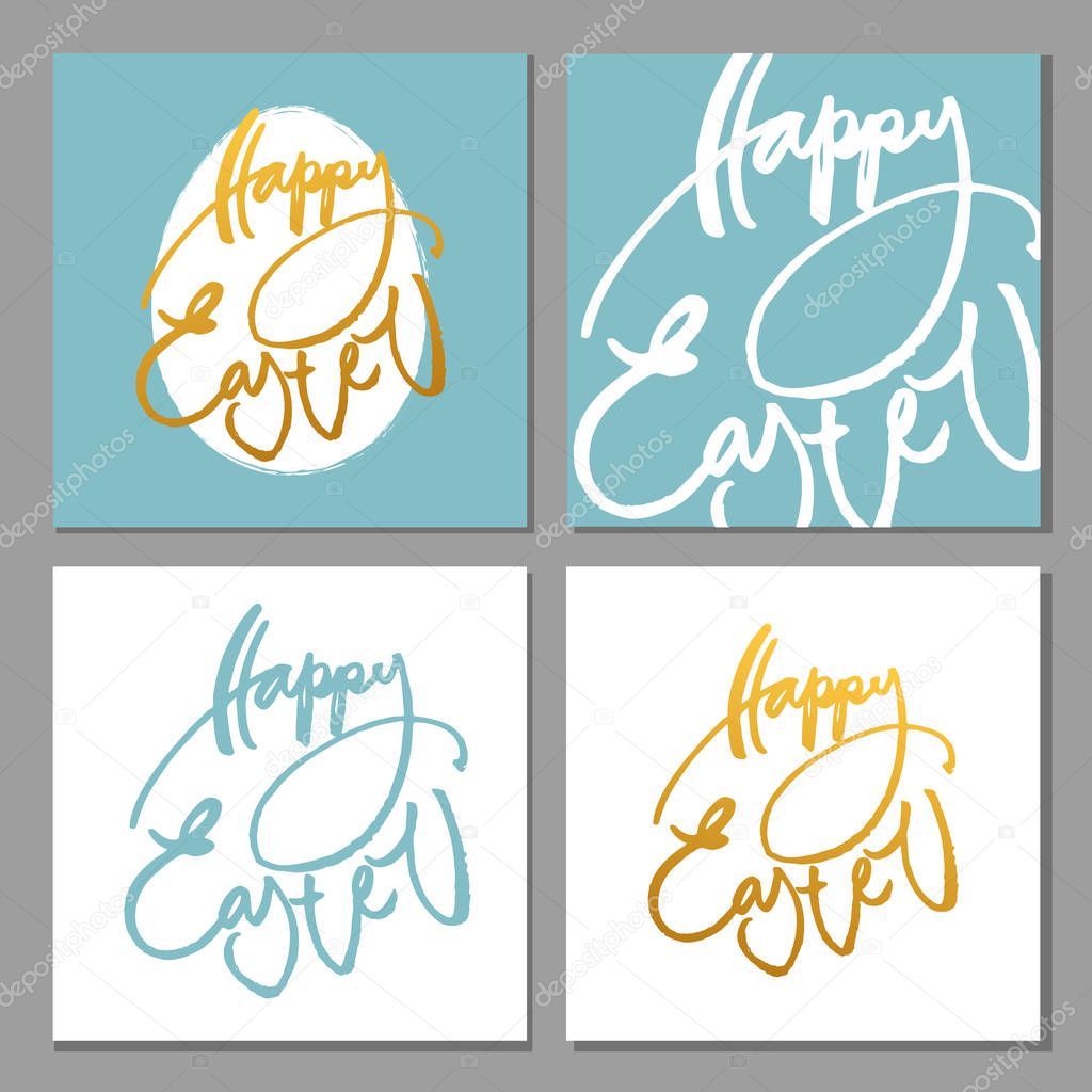 happy easter cards set