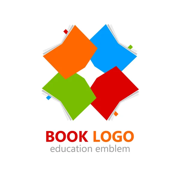 Modèle de logo de livre — Image vectorielle