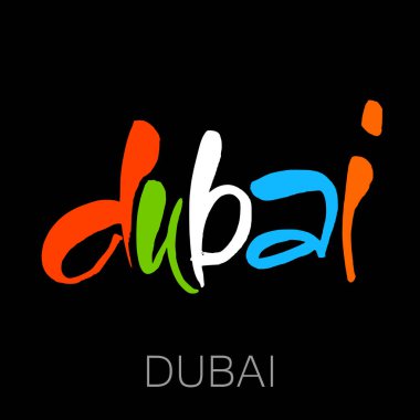 Dubai yazı şablonu