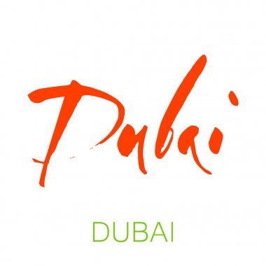 Dubai yazı şablonu