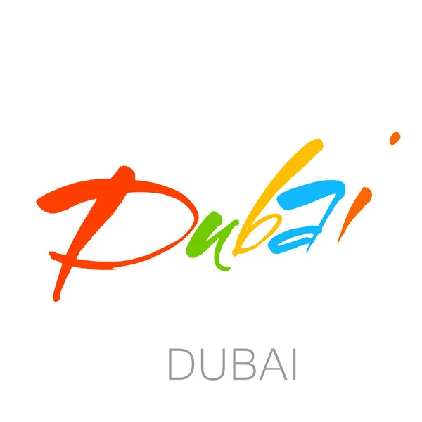 Dubai lettering template — Stock Vector