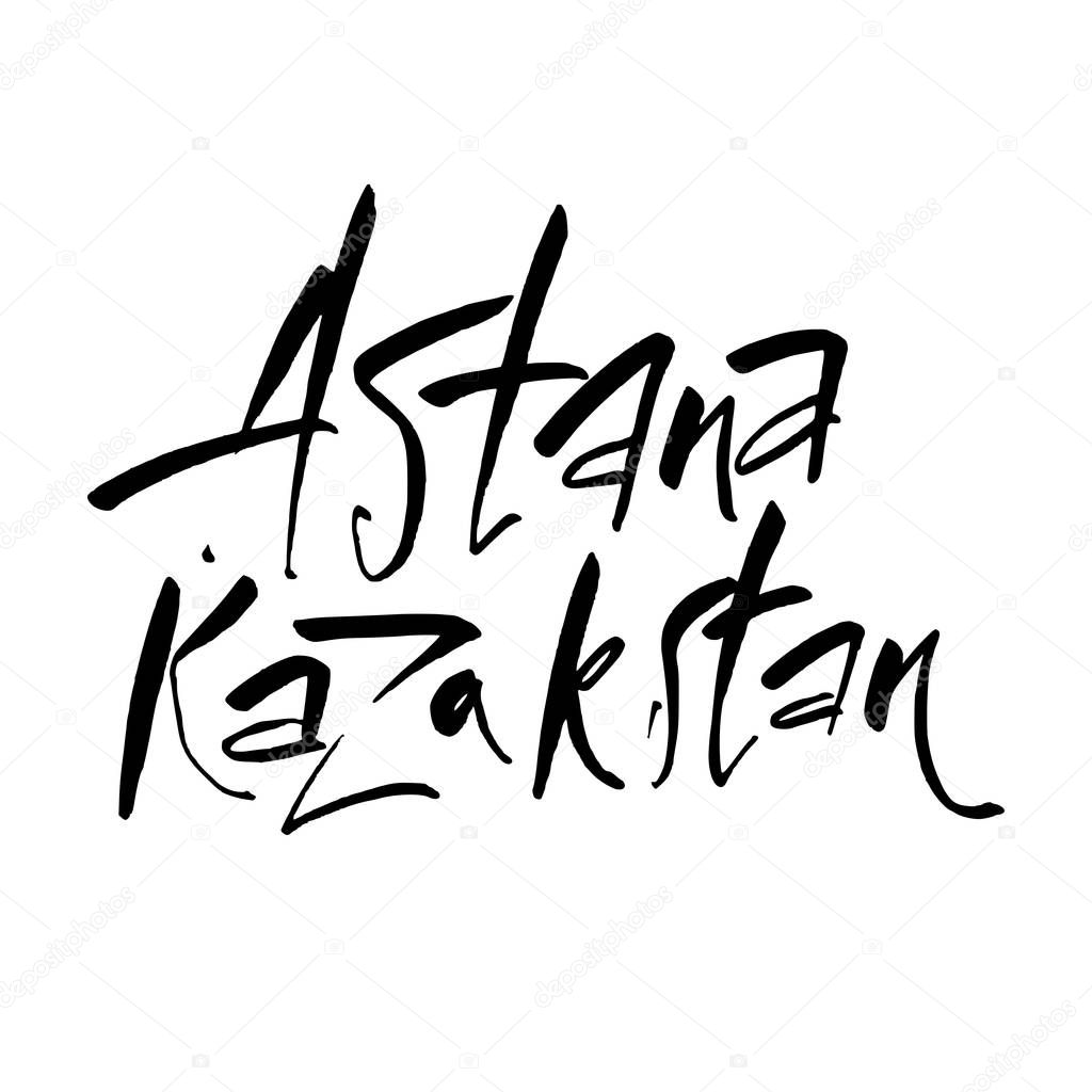 astana kazakhstan lettering