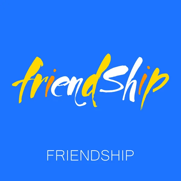 Modèle de lettrage amitié — Image vectorielle